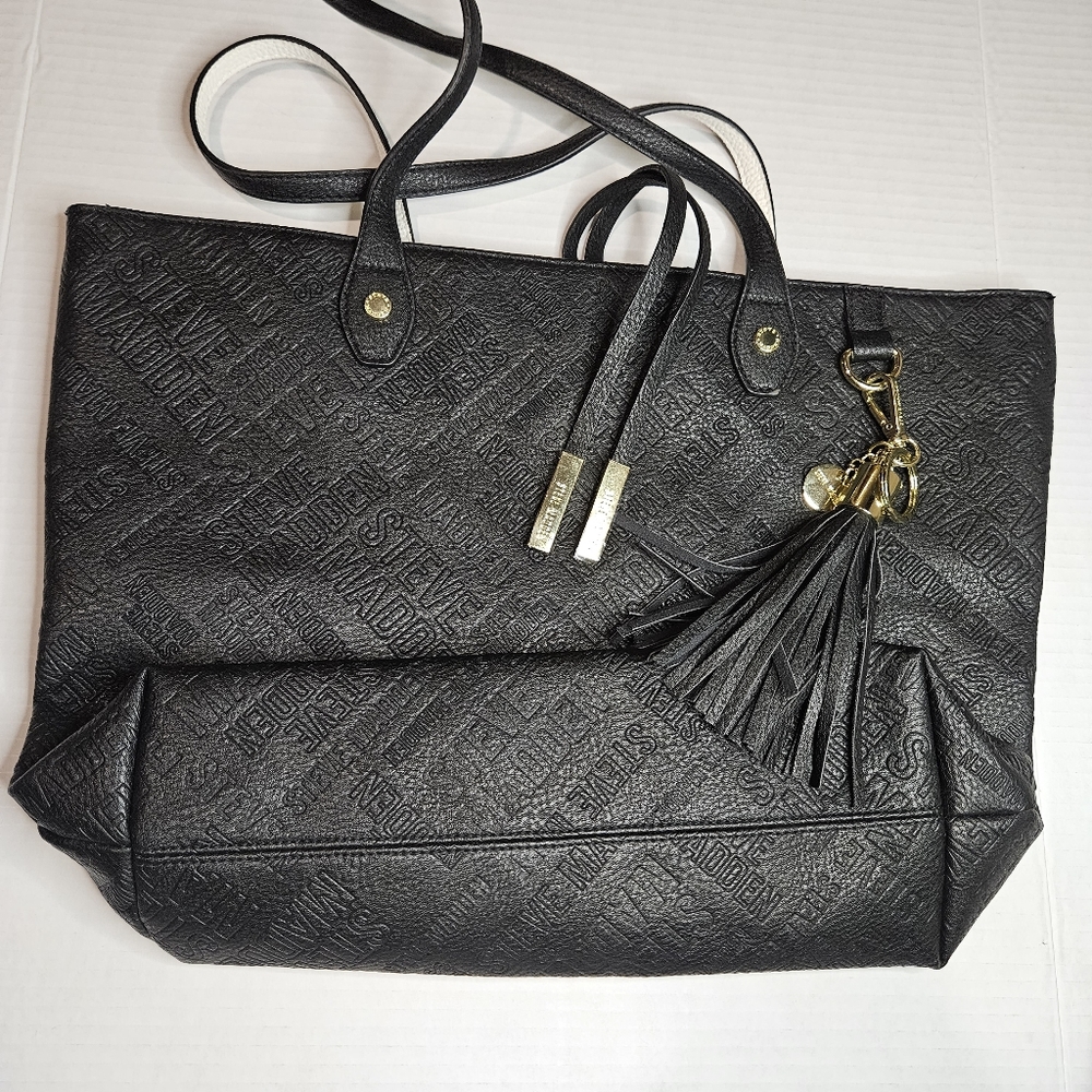 Steve Madden Purse Black Gold Accent SM